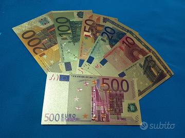 FINTE BANCONOTE LAMINATE COLORATE 7 PZ "€"B