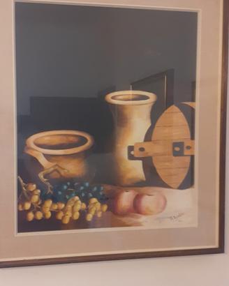 olio su tela d'epoca dipinto con cornice
dim