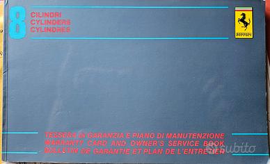 Service Book originale Ferrari 308 gtb-gts