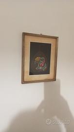 COLLEZIONISMO  COPPIA QUADRI INDIANI IN FOGLIA