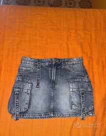 Gonna cargo di jeans bershka
