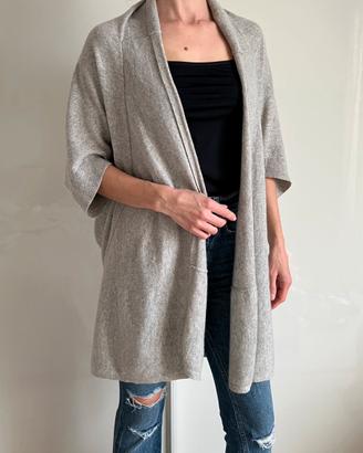 Cardigan grigio 100% cashmere michael kors s m