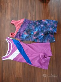 Lotto 2 Body da Ginnastica Artistica con Shorts
