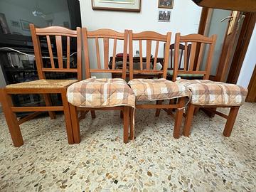 quattro sedie legno massiccio