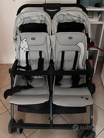 Passeggino gemellare fratellare Chicco Twin