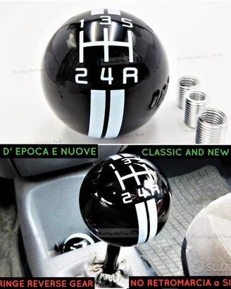 POMELLO Leva Cambio NERO Auto Nuove Epoca 5 MARCE