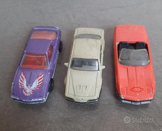 Tris di macchinine giocattolo anni 80