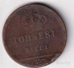10 tornesi 1825 - napoli - francesco I