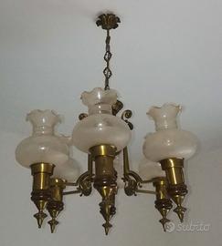 Lampadario a 6 luci stile liberty