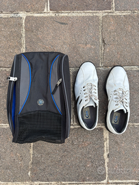 Scarpe golf Footjoy taglia 42 con borsa
