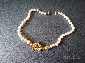 Collana Di Perle Girocollo Multistrato EAVUYIS - Perle Di Conchiglia - Gioiello Regolabile Per Donna - Regalo Per Compleanno, Natale, Anniversario