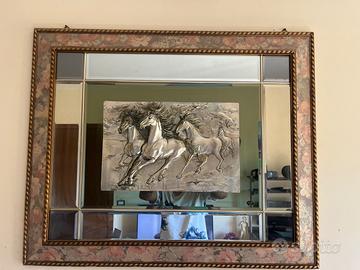 quadro argento cavalli 75/90