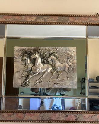 quadro argento cavalli 75/90