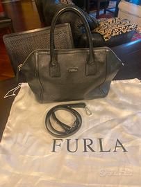 Furla borsa vera pelle martellata
