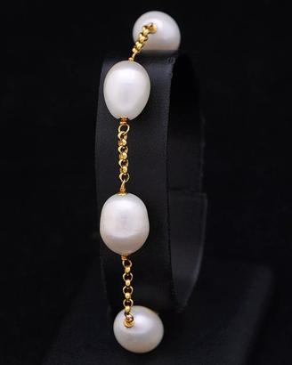 BRACCIALE IN ORO GIALLO 18 KT 750 CON PERLE