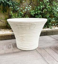 Vaso Vasar Shabby bianco interno esterno