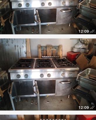 Cucina professionale 6 fuochi