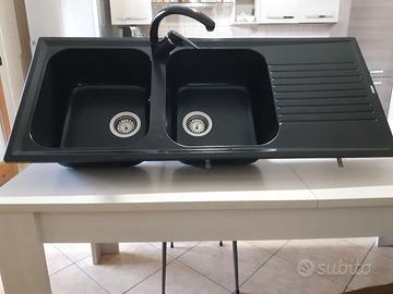 Lavello cucina Plados. 2 vasch + Rubinet. Nobili +
