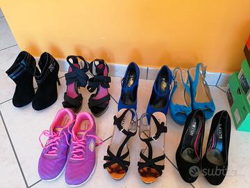 Scarpe donna con zeppa e  tacco
