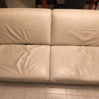 divano  in pelle tre posti 199 cm.