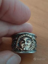 Anello Argento e Oro con volto 