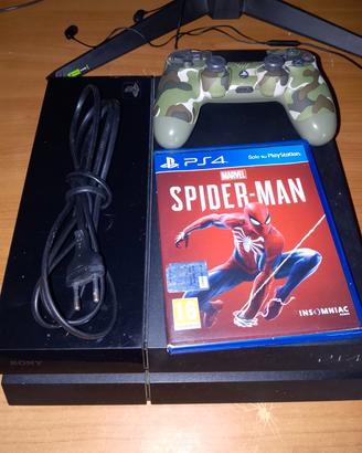 ps4 + joystick + spider man