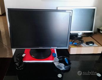 n.2monitorPc-LcdTft-5ms Wide Asus22"/Gnr19" + Cavi