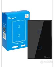 SONOFF T3US2C-TX INTERRUTORE NERO TOUCH WIFI