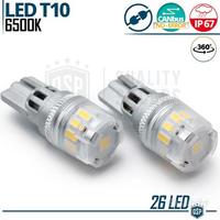Lampadine LED T10 W5W CANbus Luce Bianco GHIACCIO