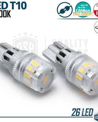 Lampadine LED T10 W5W CANbus Luce Bianco GHIACCIO