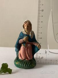 Statuina presepe madonna carta pesta