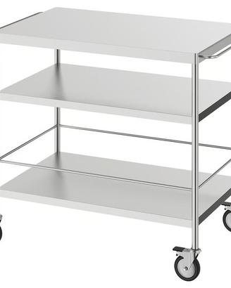 Carrello in acciaio inox L98 x P57 x H 86