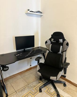 Postazione da Gaming -scrivania+sedia+monitor