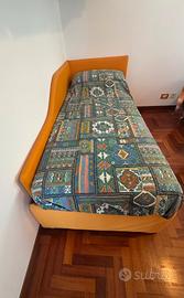 Letto singolo con doghe in legno