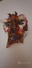 Maschera artistica in ceramica di A.  Robustella 