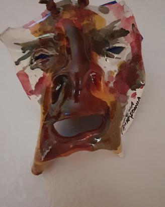 Maschera artistica in ceramica di A.  Robustella 