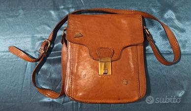 THE BRIDGE BORSA TRACOLLA PELLE 24x21x6 VINTAGE OR
