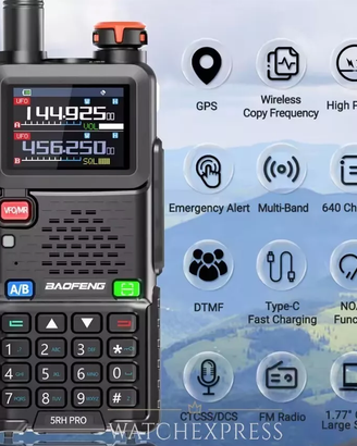 Ricetrasmittente baofeng UV5R HPRO a colori GPS