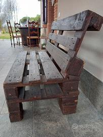 panchina con bancali