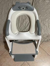 Riduttore sedile wc per bambini con scaletta