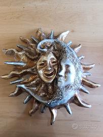 Maschera sole e luna in cartapesta