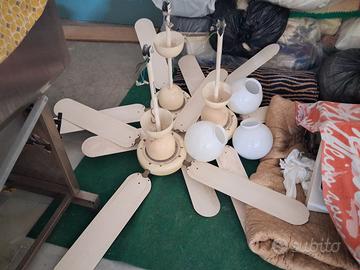 Lampadari con ventola a pale