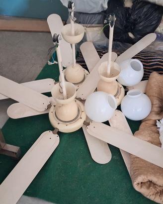 Lampadari con ventola a pale