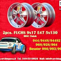 2 pz. cerchi Porsche Fuchs 9x17 ET47 944 1987- 944