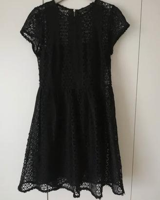 Vestito pizzo nero Zara Basic