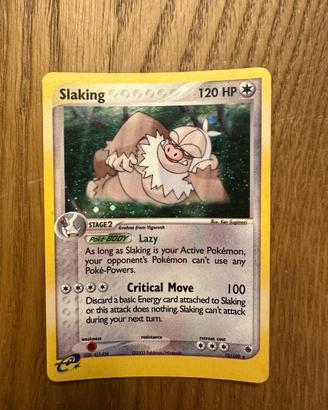 slaking 12/109 holo ex rubino zaffiro eng pokemon
