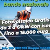 fotovoltaico GRATIS con bando reddito energetico