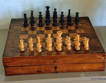 Set scacchiera + backgammon in legno