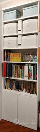 Libreria Doimo bianca moderna con ante