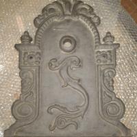 Piastra fontanella ghisa ornata